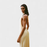 Satin Halterneck Maxi Dress