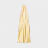 Satin Halterneck Maxi Dress