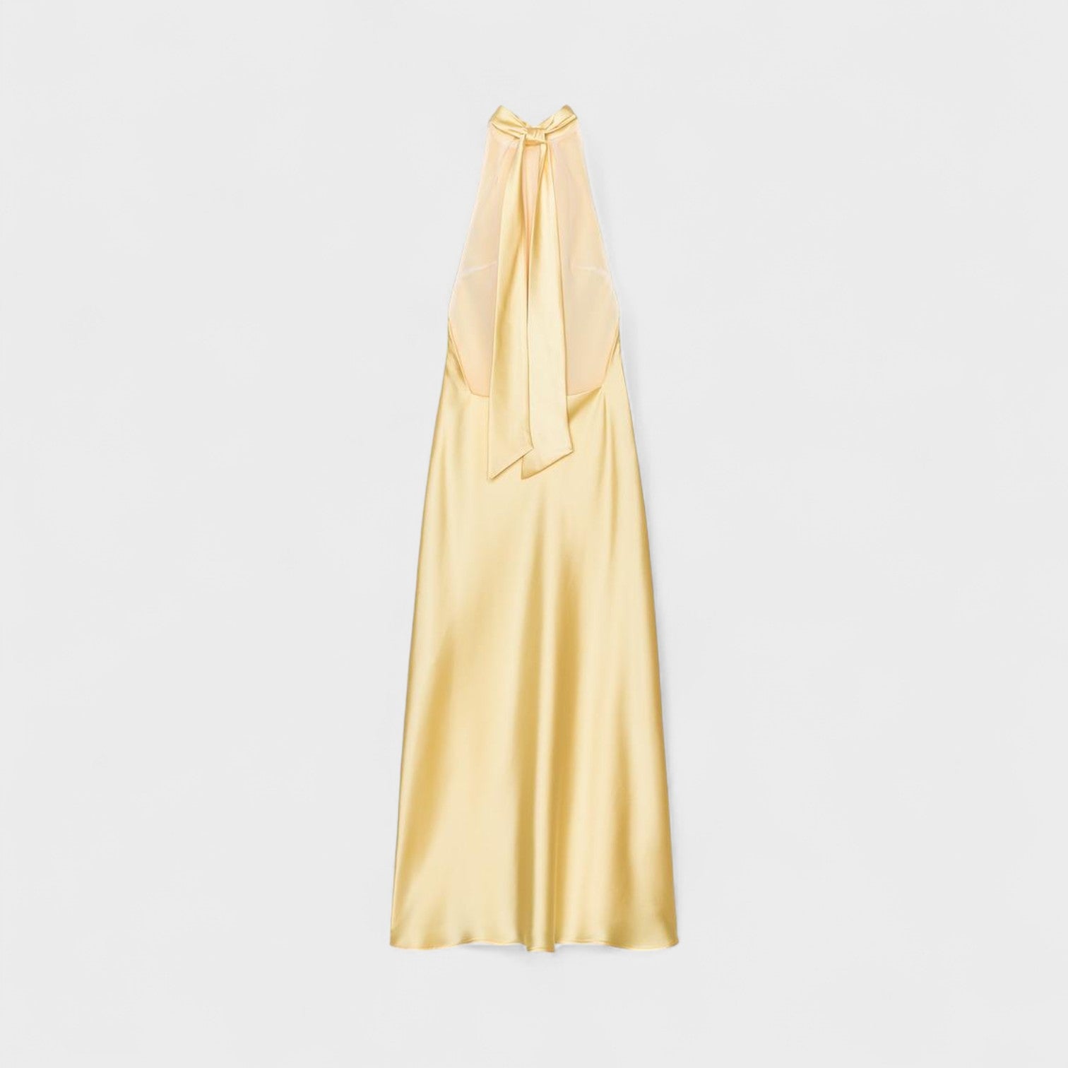 Satin Halterneck Maxi Dress