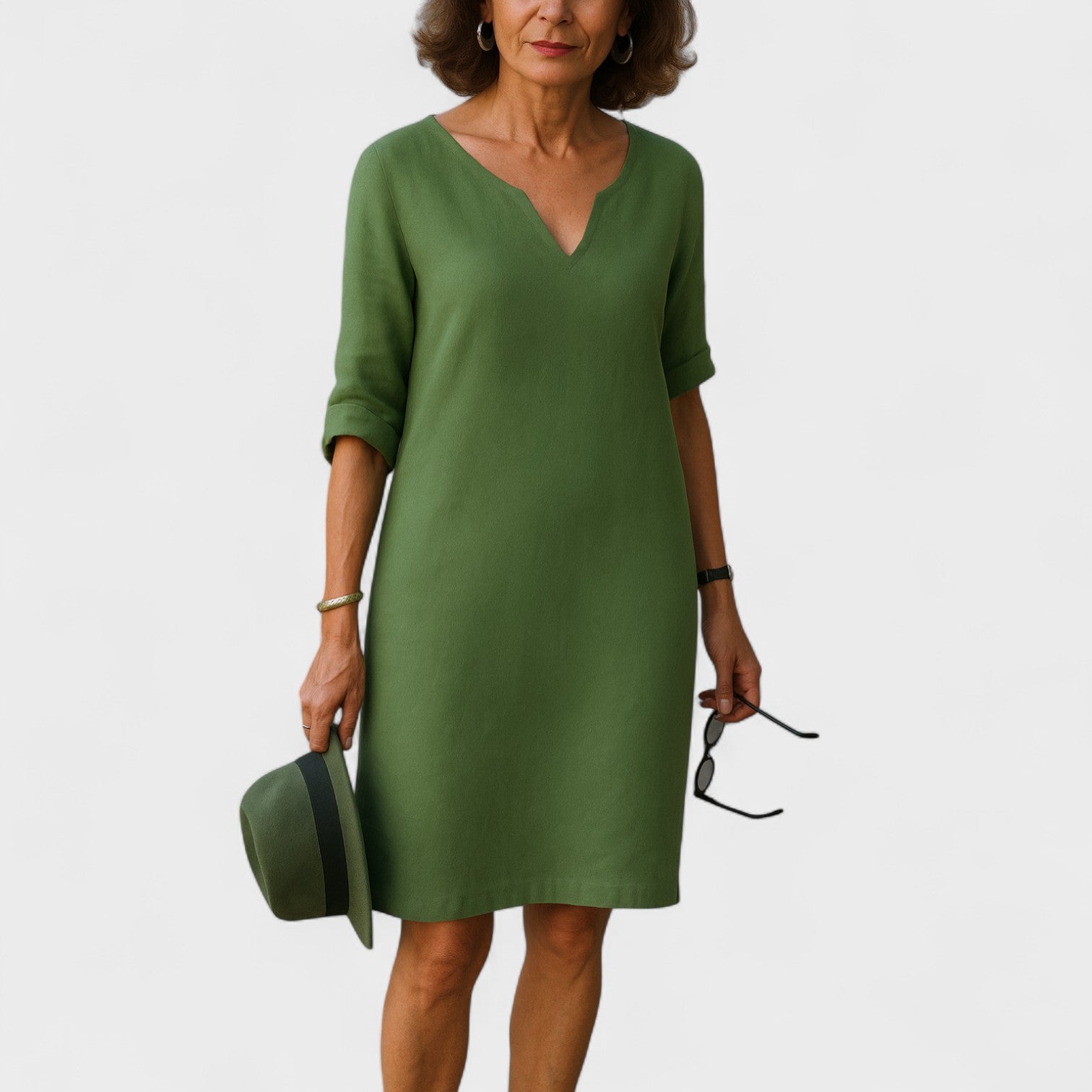 V-Neck Summer Midi Dress