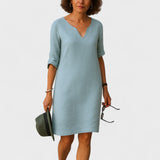 V-Neck Summer Midi Dress