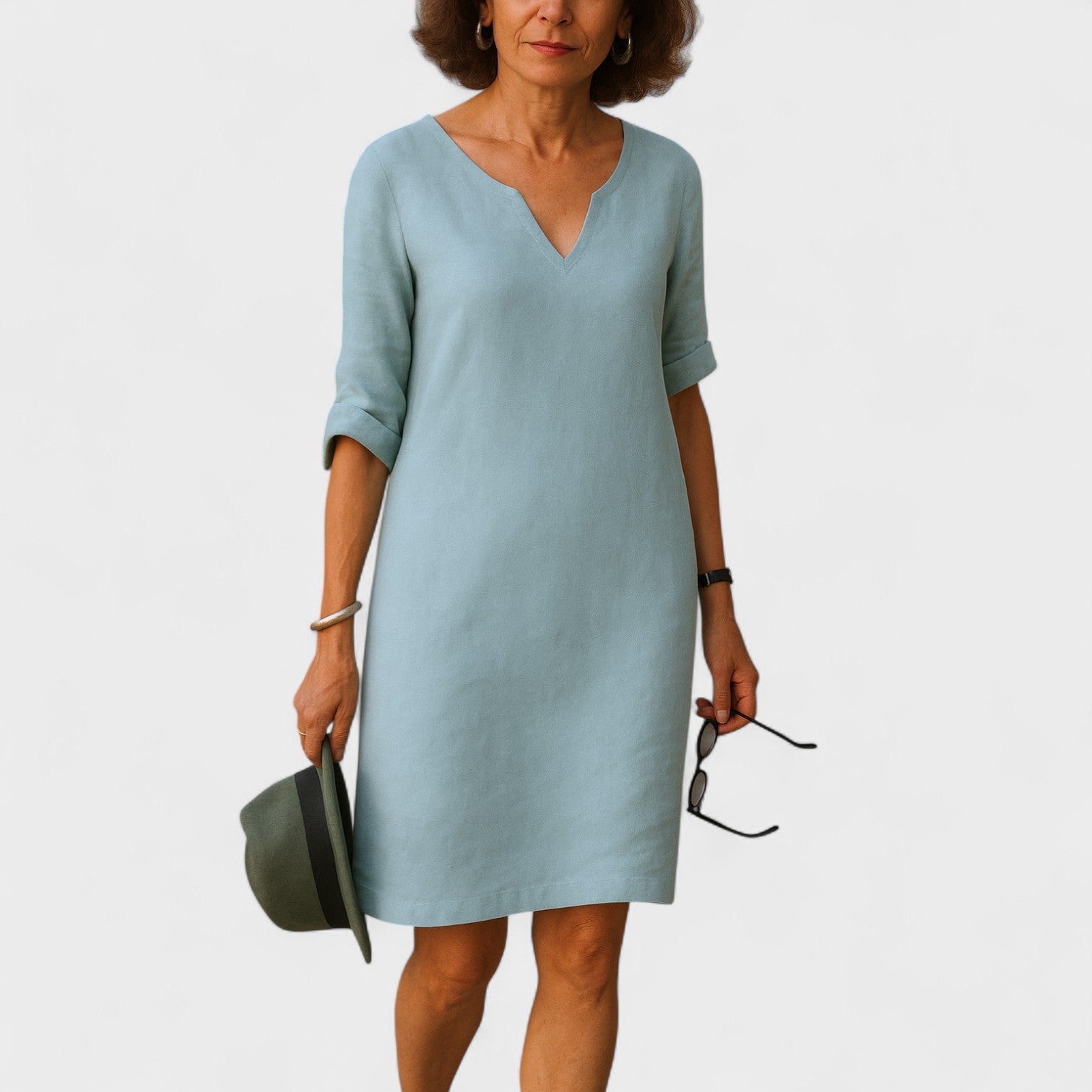 V-Neck Summer Midi Dress