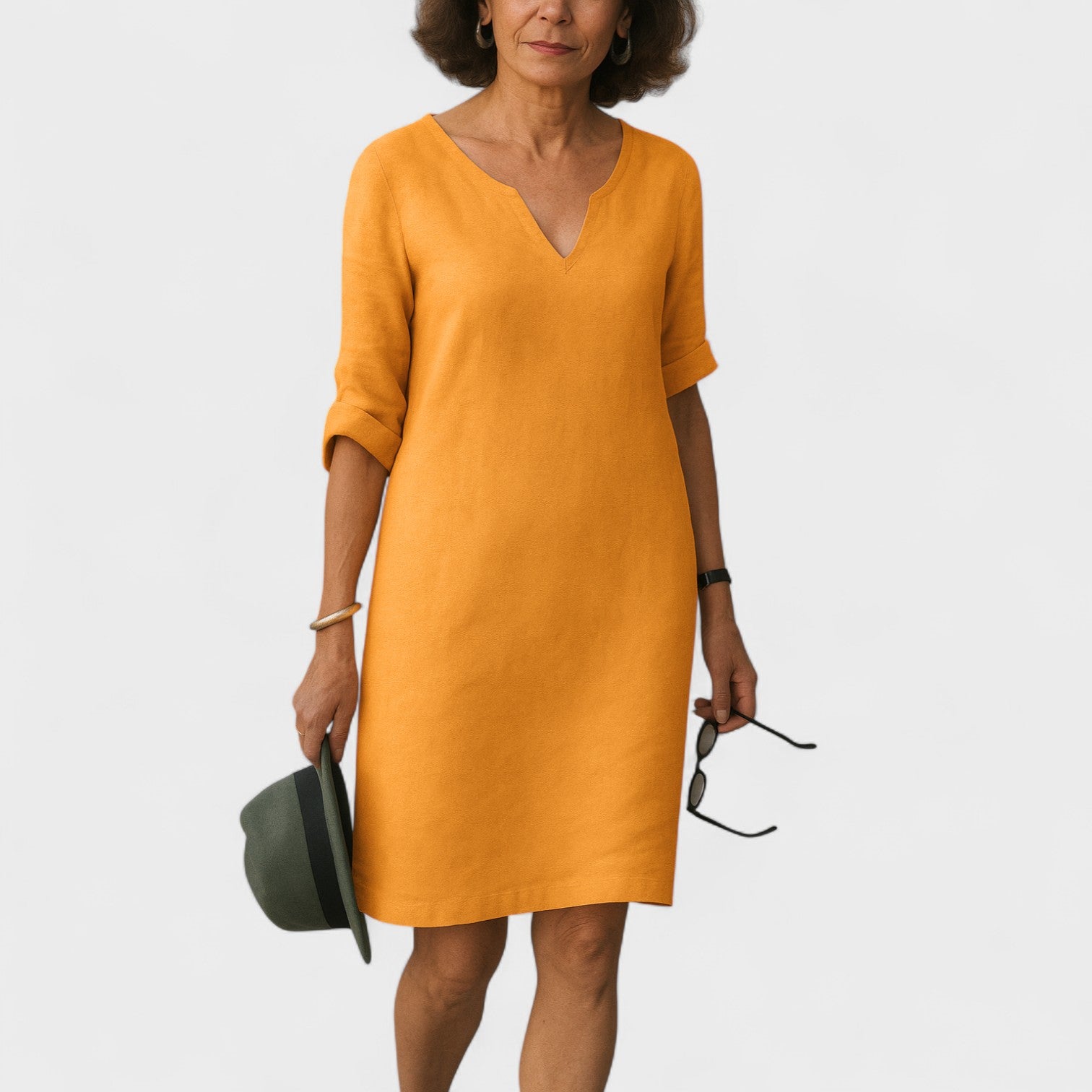 V-Neck Summer Midi Dress