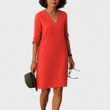 V-Neck Summer Midi Dress