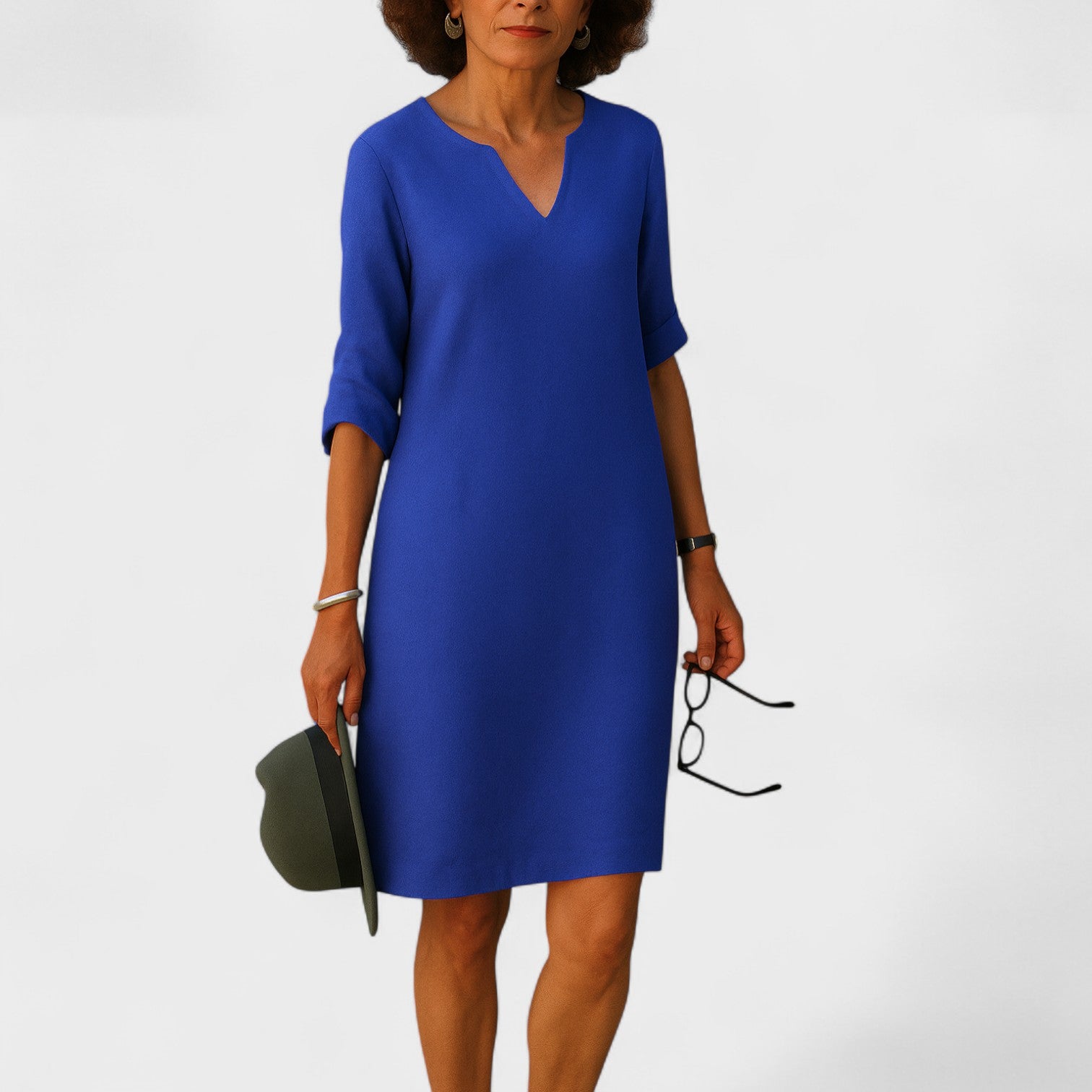 V-Neck Summer Midi Dress