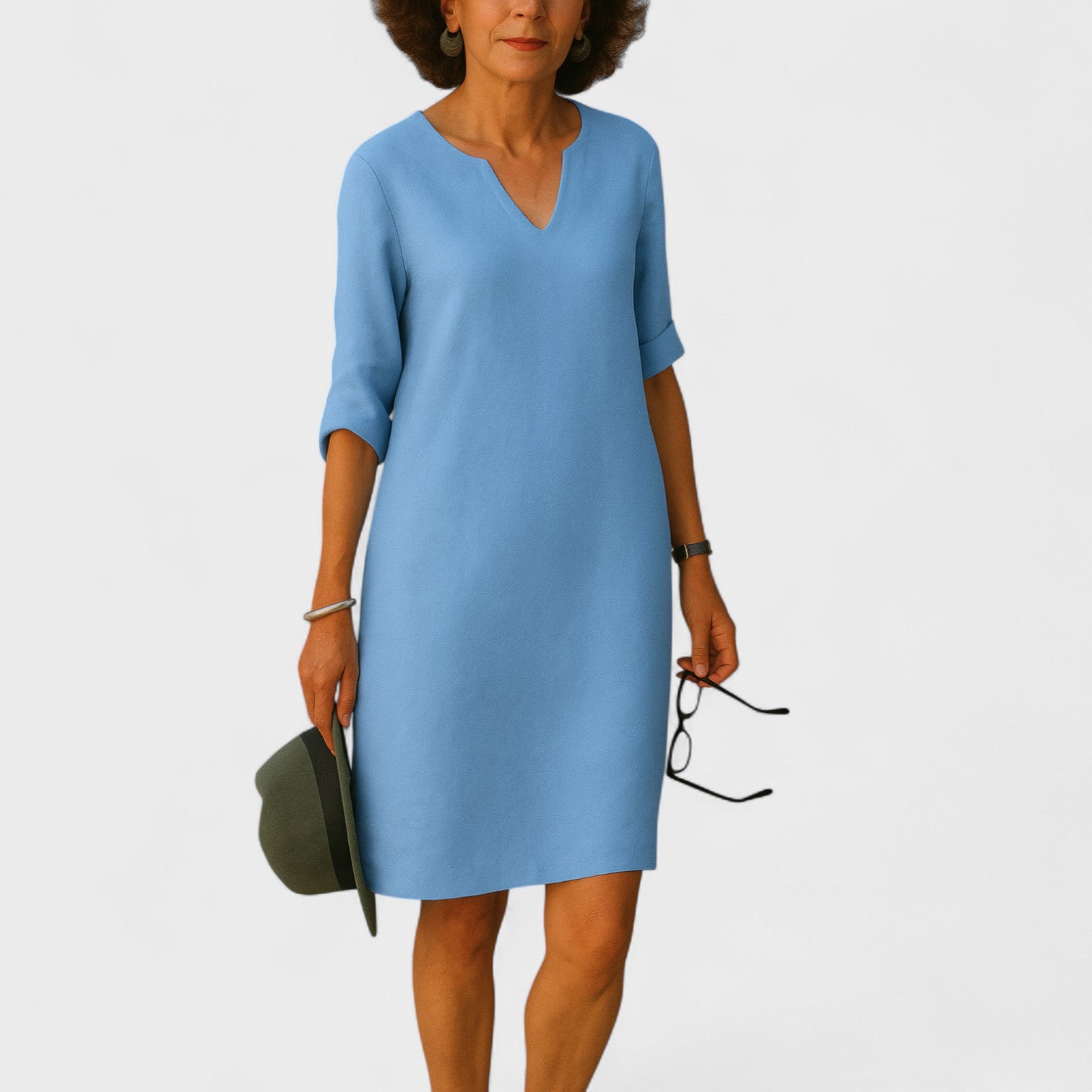 V-Neck Summer Midi Dress