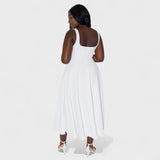 Square-Neck Midi Dress