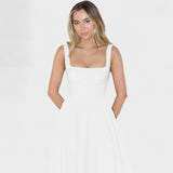 Square-Neck Midi Dress