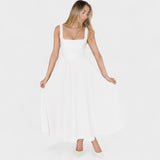 Square-Neck Midi Dress
