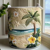 PALMORA | QUILTED TROPICAL BEACH STORAGE BASKET