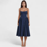 Corset-Style Midi Dress