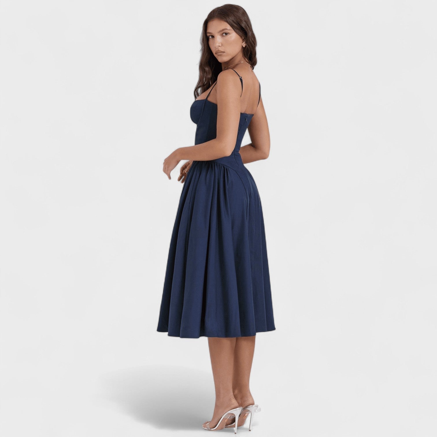 Corset-Style Midi Dress