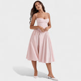 Corset-Style Midi Dress
