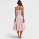 Corset-Style Midi Dress